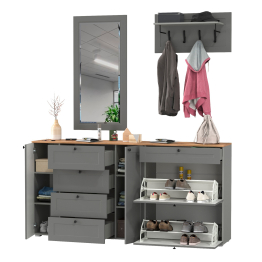 Мебель для прихожей Остин № 56 с вешалкой и зеркалом