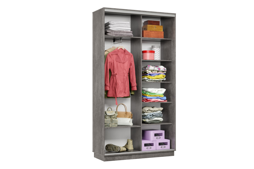 Шкафы-купе 2-х дверные, Шкаф-купе Премьер Лайт МИНИ 03 (08;11) двухдверный