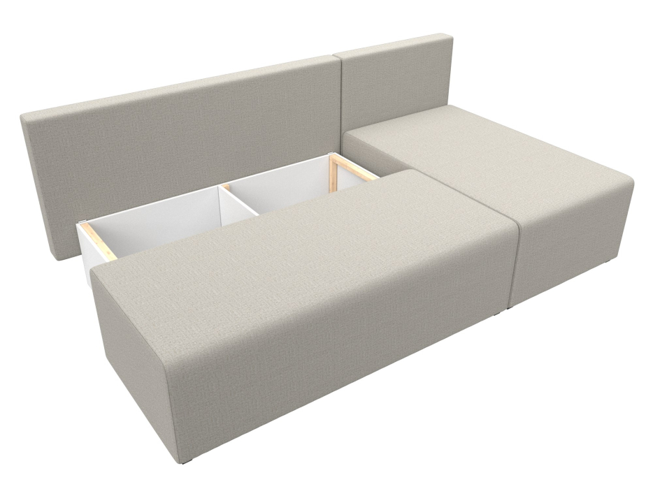 Диваны угловые в гостиную, Диван угловой Поло правый угол, рогожка Амур