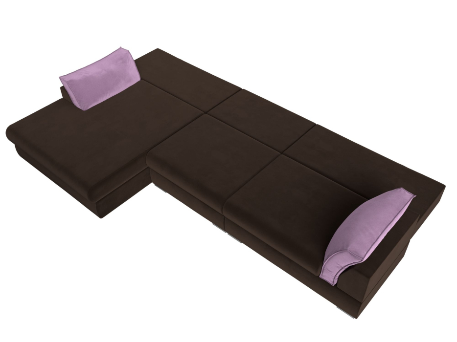 Диваны угловые в гостиную, Угловой диван Пекин Long угол левый, НПБ, микровельвет