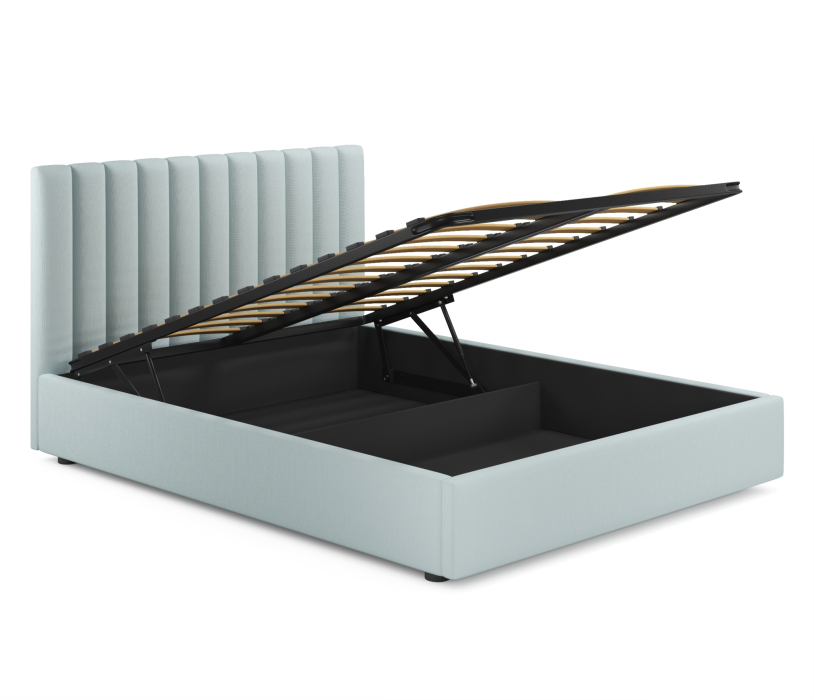 Мягкая кровать, Мягкая кровать с тумбами Olivia 1600 подъемная