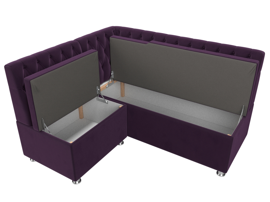 Диваны угловые кухонные, Кухонный угловой диван Мирта левый угол, велюр