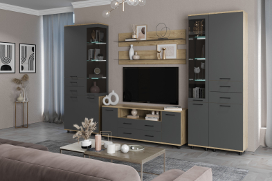 Модульная гостиная Грейс композиция 12  Гикори Джексон Светлый