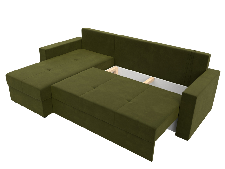 Диваны угловые в гостиную, Диван угловой Верона Лайт левый угол, микровельвет