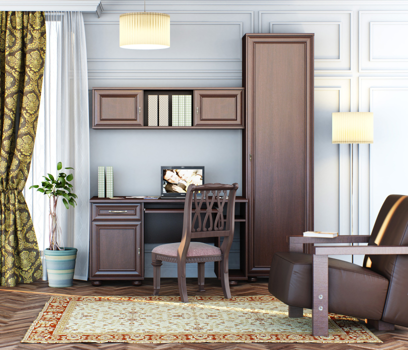 Домашние кабинеты, Верди стол + полка + шкаф