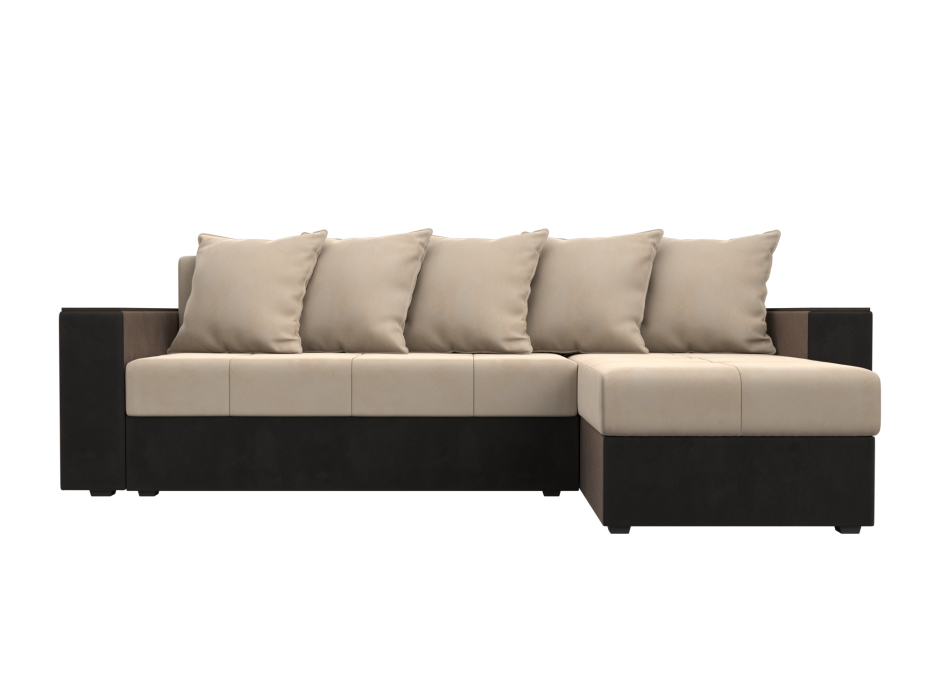 Диваны угловые в гостиную, Диван угловой Дубай Лайт угол универсальный, велюр/экокожа