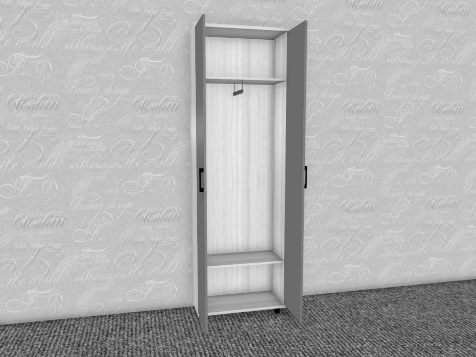 Шкафы двухстворчатые, Модульная система Грейс Шкаф ШК-5034  Серый Кашемир