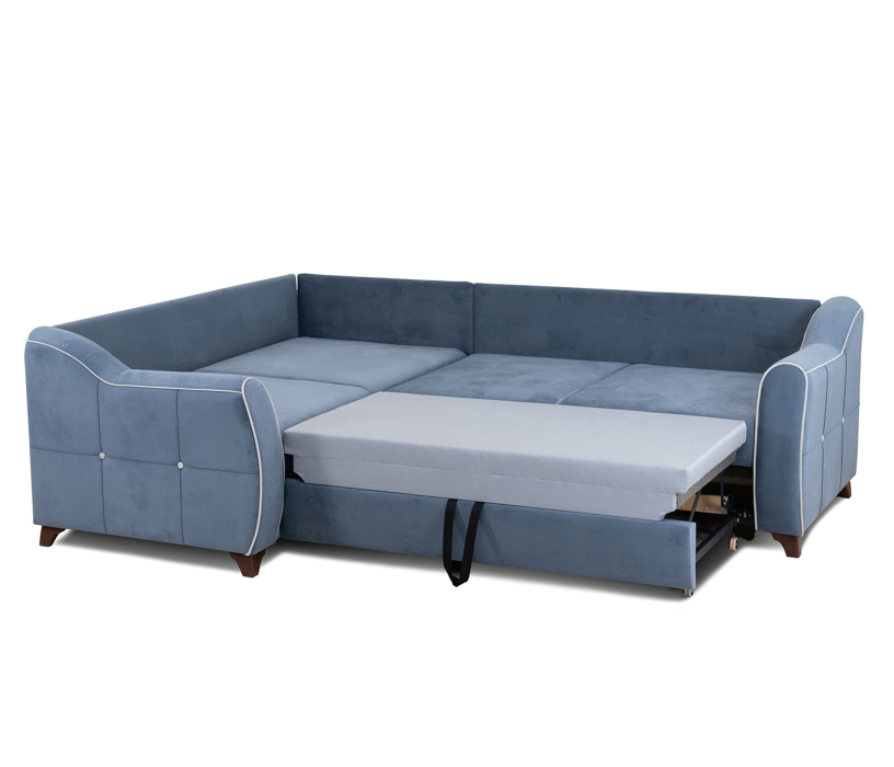 Диваны угловые в гостиную, Угловой диван Френсис, Велюр Амиго