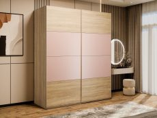 Шкафы-купе 2-х дверные, Шкаф-купе Эста 2-х дверный ДСП/Стекла пудра/Доводчик 200х66х240