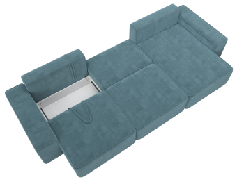 Диван угловой Лига-074 угол универсальный, велюр SEVEN