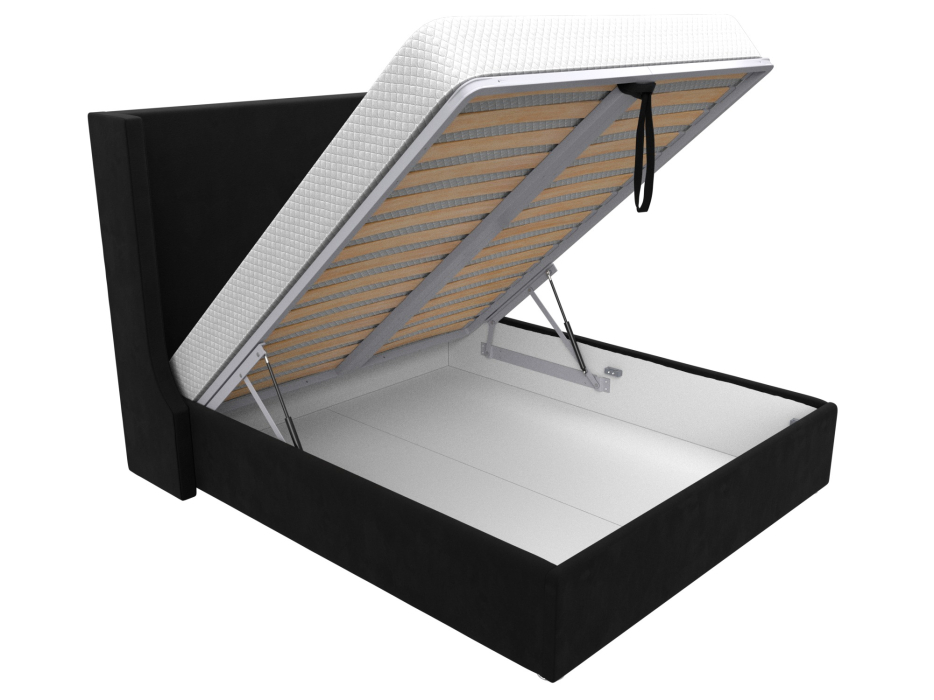Мягкая кровать, Кровать интерьерная Ларго 160, микровельвет