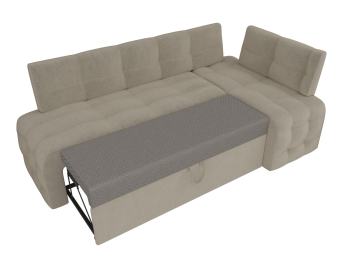 Кухонный угловой диван Люксор правый угол, микровельвет