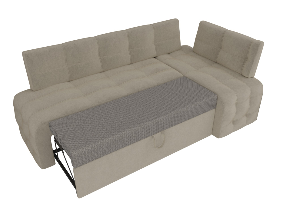 Диваны угловые кухонные, Кухонный угловой диван Люксор правый угол, микровельвет