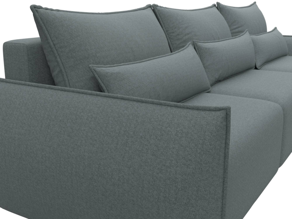 Диваны угловые в гостиную, Диван угловой Лига-051 НПБ Лонг угол универсальный, рогожка Амур