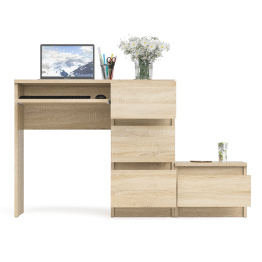 Стол компьютерный Мори МС-6 правое исполнение с тумбочкой 400-1