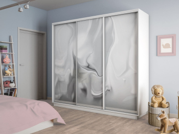 Шкаф-купе Экспресс 3-х дверный Фотопечать Шелк Стекла 210х60х240