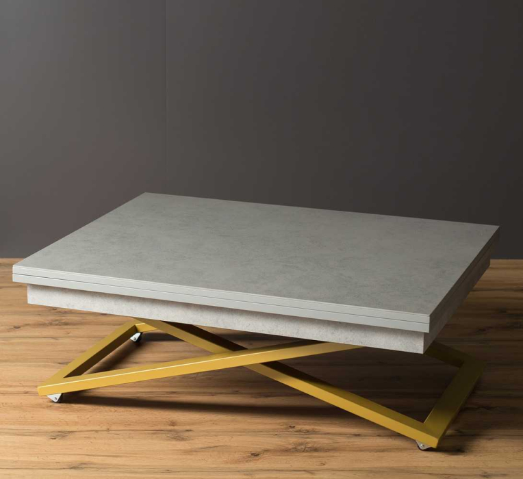 Обеденные столы, Стол-трансформер Cross (золото)