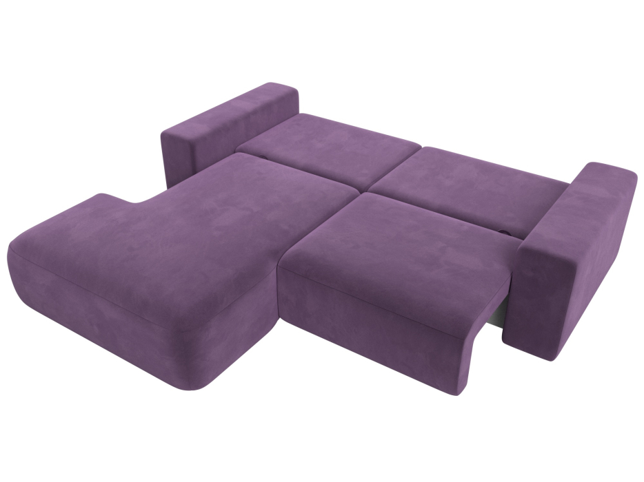Диваны угловые в гостиную, Диван угловой Лига-036 Классик левый угол, микровельвет