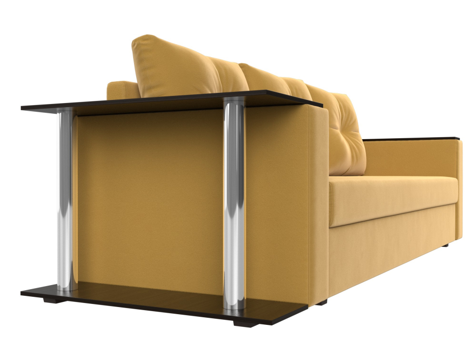 Диваны еврокнижки, Диван прямой Атланта со столом слева, микровельвет