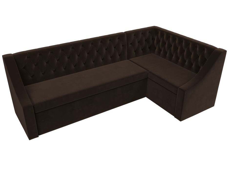 Диваны угловые кухонные, Кухонный угловой диван Мерлин правый угол микровельвет
