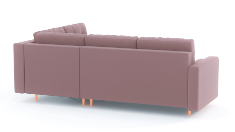 Диван-кровать угловой еврокнижка-пантограф Белфаст модульный, велюр