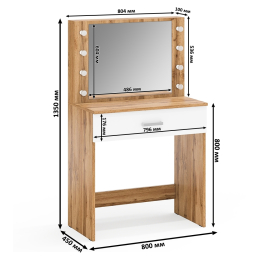 Комод ящики и дверка 122-1504 и туалетный столик с подсветкой СТ-4