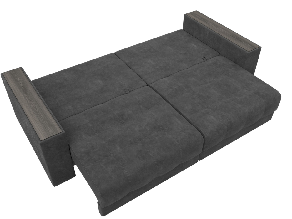 Диваны еврокнижки, Диван прямой с декором Лига-049 НПБ, велюр BRUT