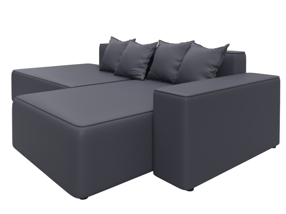 Диваны угловые в гостиную, Диван угловой Лига-079 угол правый, экокожа GRIFON