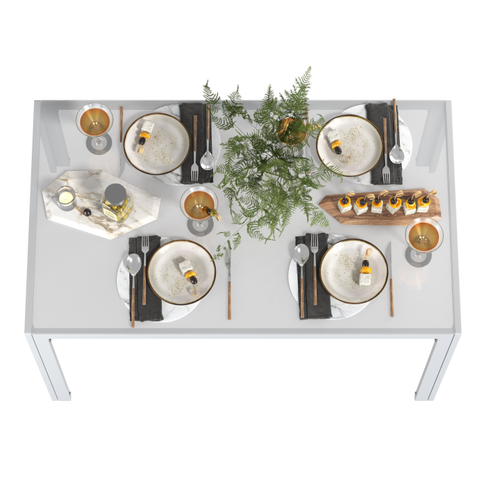 Обеденные столы, Стеклянный обеденный стол Мебель--24 DT-1481