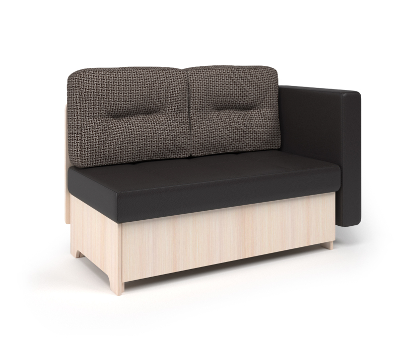 Диваны прямые кухонные, Кушетка Гамма Лайт правый экокожа / Корфу