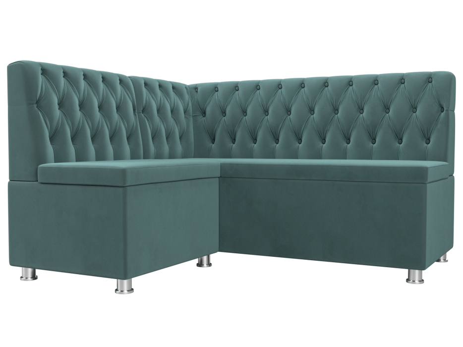 Диваны угловые кухонные, Кухонный угловой диван Мирта левый угол, велюр