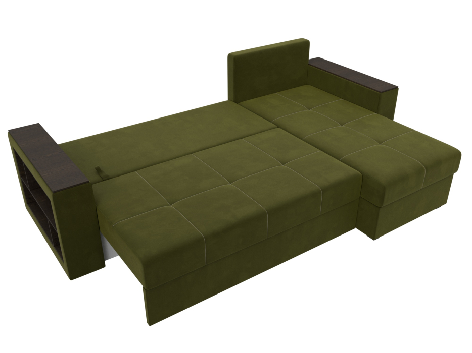 Диваны угловые в гостиную, Диван угловой Дубай Лайт угол универсальный, микровельвет