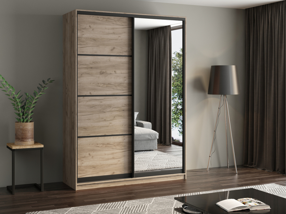 Шкафы-купе, Шкаф купе 2-х дверный АЙСБЕРГ ЛОФТ 160 + зеркало