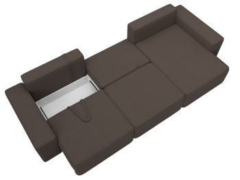 Диван угловой Лига-074 угол универсальный, рогожка Амур