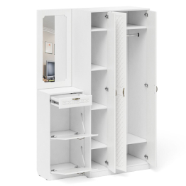 Модульная прихожая с зеркалом П-6-500 № 49 фрезеровка ромб