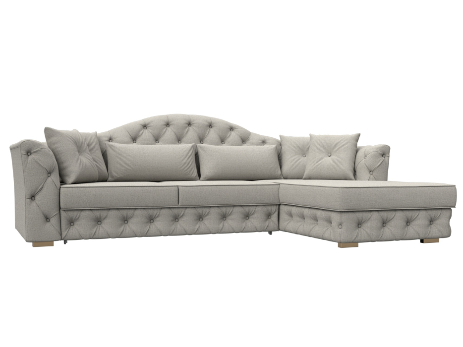 Диваны угловые в гостиную, Диван угловой Артис правый угол, рогожка Амур