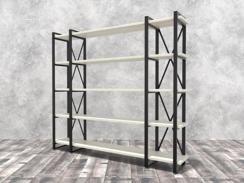 Стеллажи, Стеллаж Айсберг Лофт 200х182-4 v3 черный