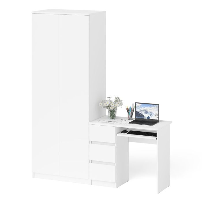 Компьютерные столы, Шкаф две двери Мори МШ800.1 и компьютерный стол МС-6 ящики слева