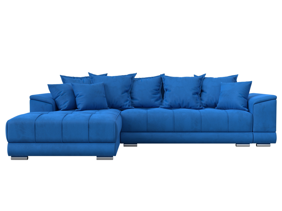 Диваны угловые в гостиную, Угловой диван НордСтар левый угол, велюр