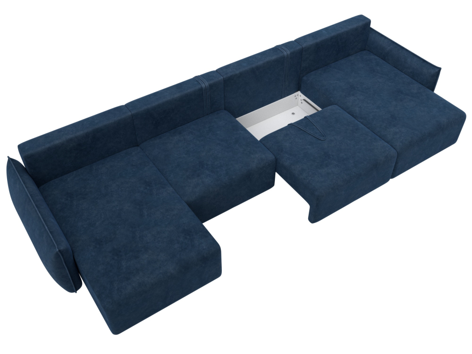 Диваны еврокнижки, Диван П-образный Лига-051 НПБ Лонг, велюр BRUT