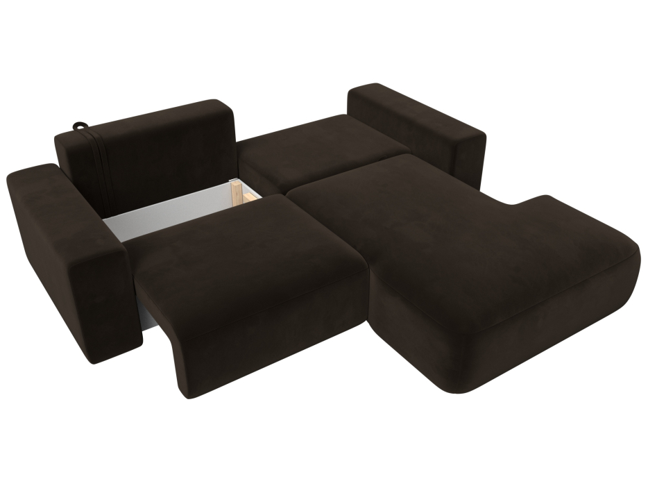 Диваны угловые в гостиную, Диван угловой Лига-036 Классик правый угол, микровельвет