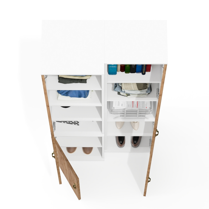 Шкафы пеналы, Пенал пять полок и пенал с нишей Лидер-8