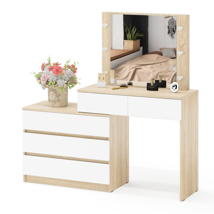 С зеркалом, Туалетный столик с подсветкой 110