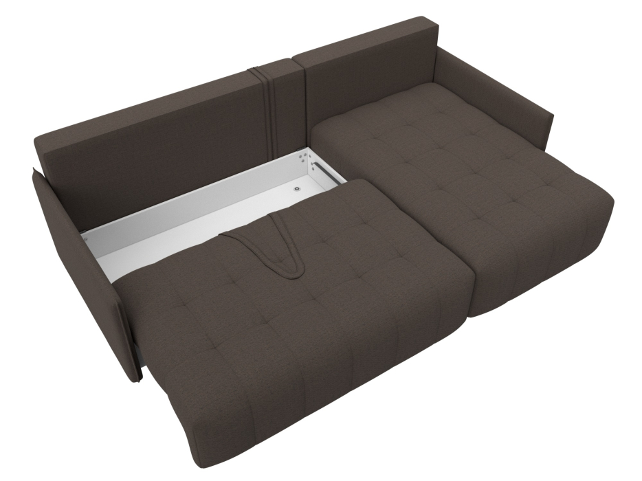 Диваны угловые в гостиную, Диван угловой Лига-054 НПБ угол универсальный, рогожка Амур