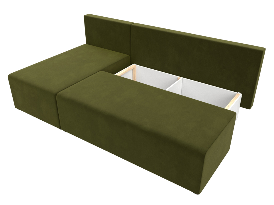 Диваны угловые в гостиную, Угловой диван Поло левый угол, микровельвет