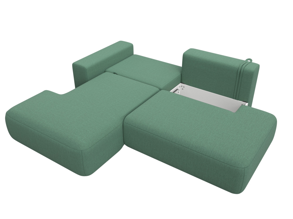 Диваны угловые в гостиную, Диван угловой Лига-036 НПБ Модерн левый угол, рогожка Амур