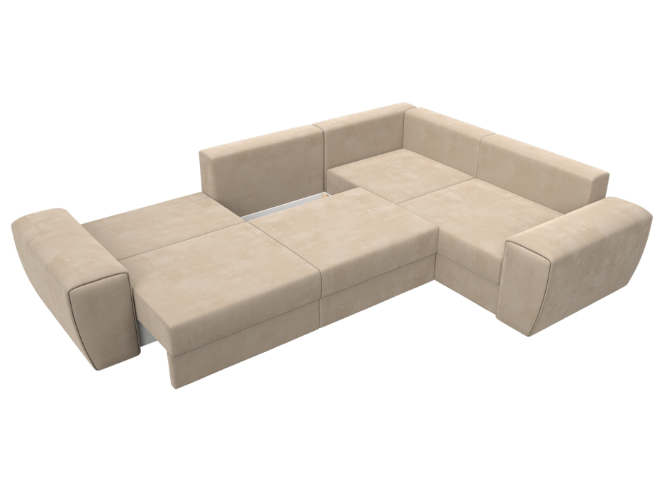 Диваны угловые в гостиную, Диван угловой Лига-008 Long правый, велюр