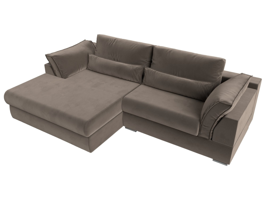 Диваны угловые в гостиную, Угловой диван Пекин угол левый, велюр