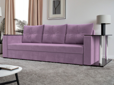 Диваны еврокнижки, Диван прямой Атланта со столом справа, микровельвет