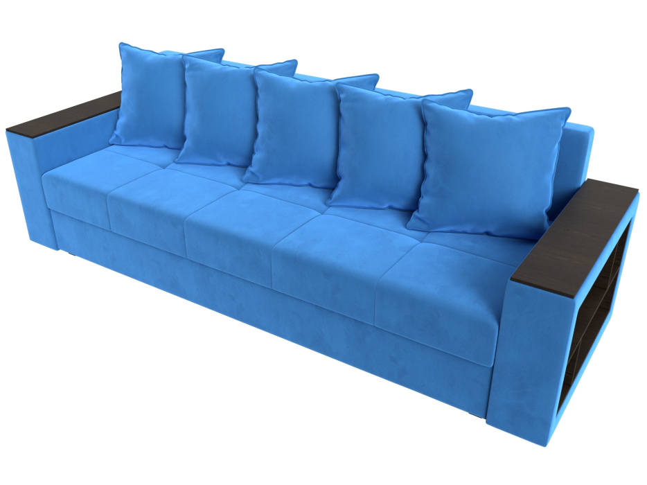 Диваны прямые, Диван прямой Дубай Лайт полки справа, велюр